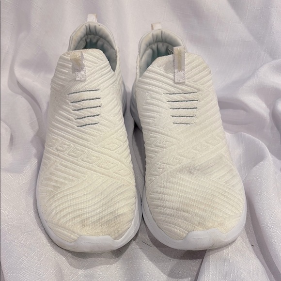 Skechers White Slip-On Sneakers - Picture 1 of 7